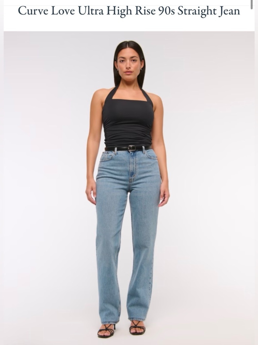 Abercrombie & Fitch Light Blue High-Rise Straight Jeans